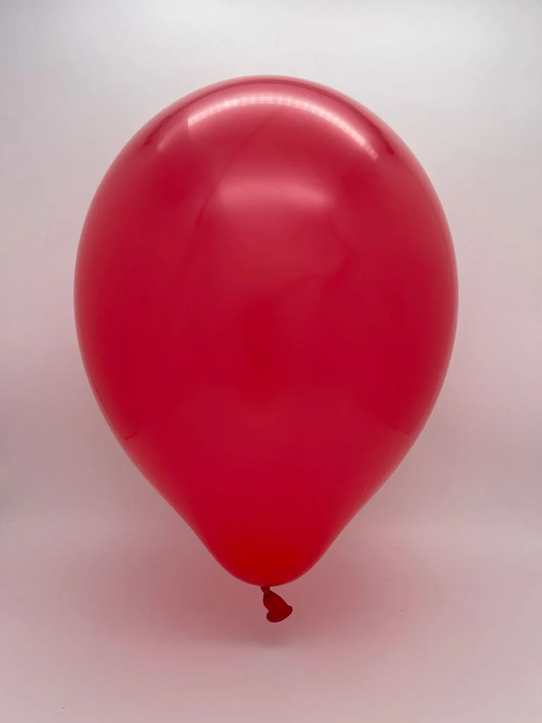 12" CTI PartyLoon Brand Latex Balloons (100 Per Bag) Standard Red - Image 2