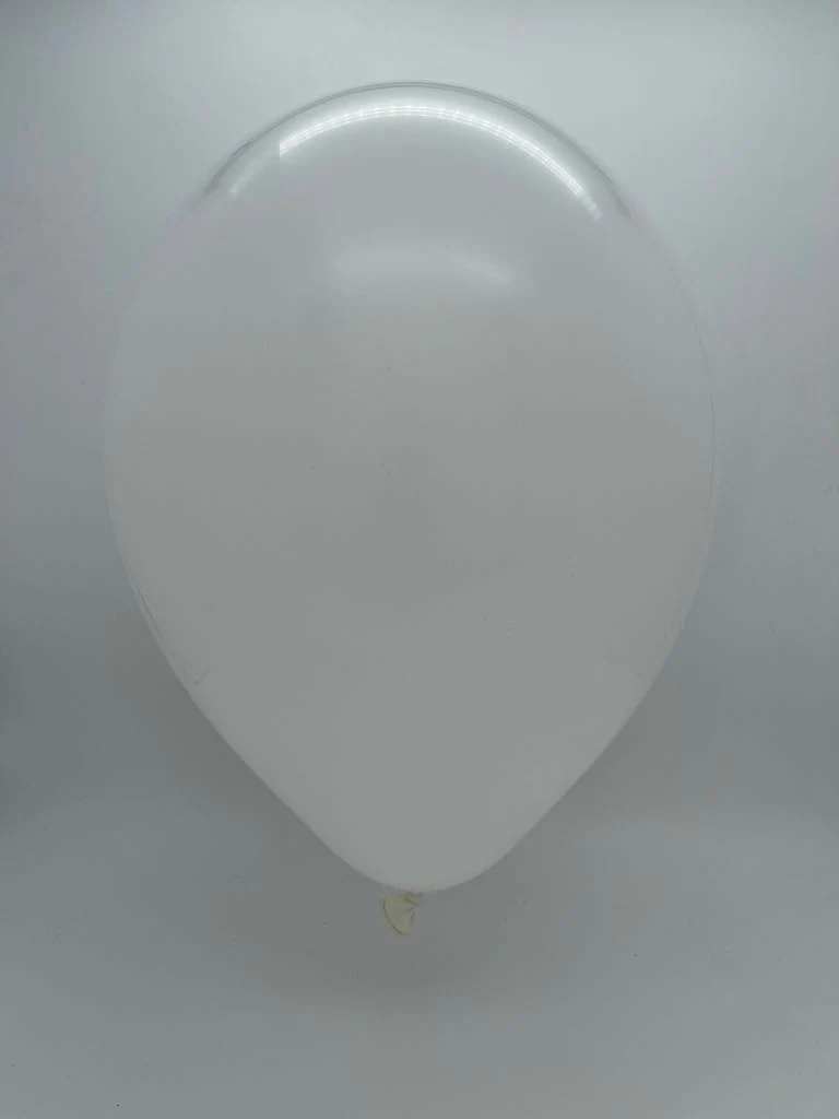 12" CTI PartyLoon Brand Latex Balloons (100 Per Bag) Standard White - Image 2