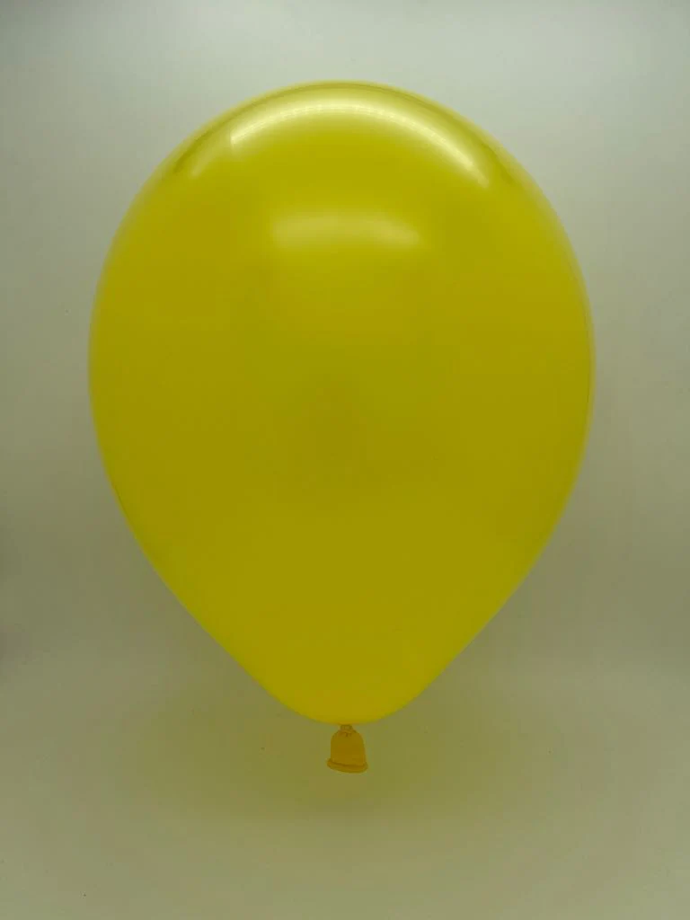 12" CTI PartyLoon Brand Latex Balloons (100 Per Bag) Standard Yellow - Image 2