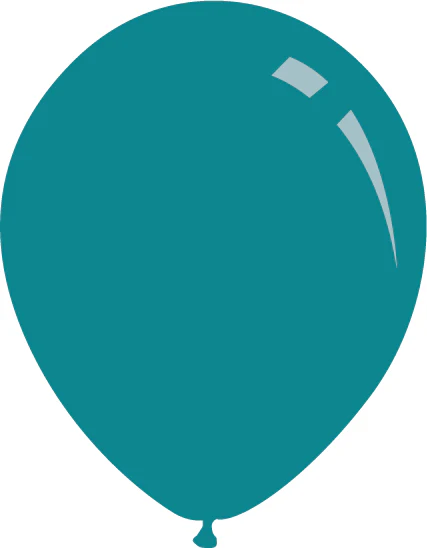 12" Deco Turquoise Decomex Latex Balloons (100 Per Bag)