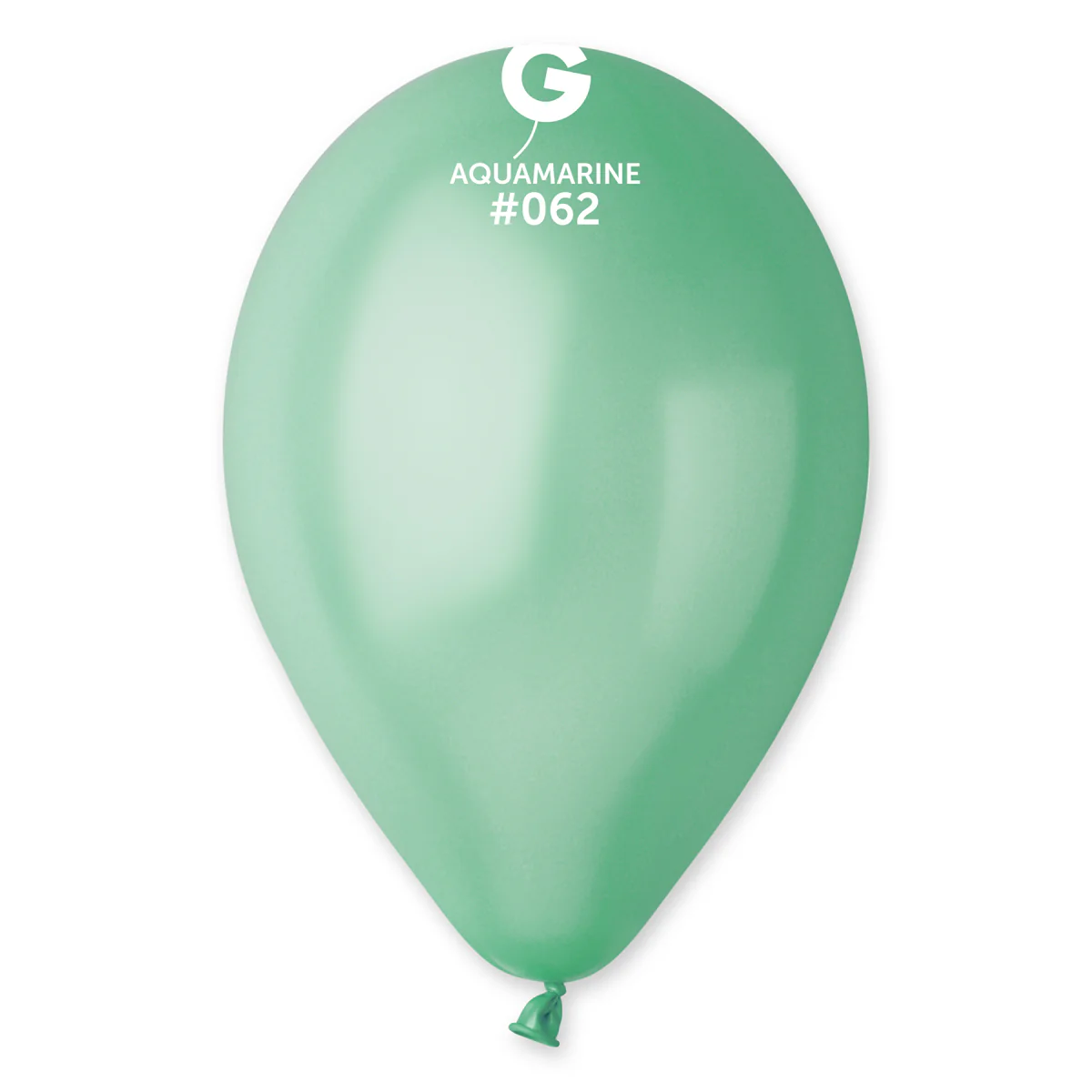 12" Gemar Latex Balloons (Bag of 50) Metallic Aquamarine