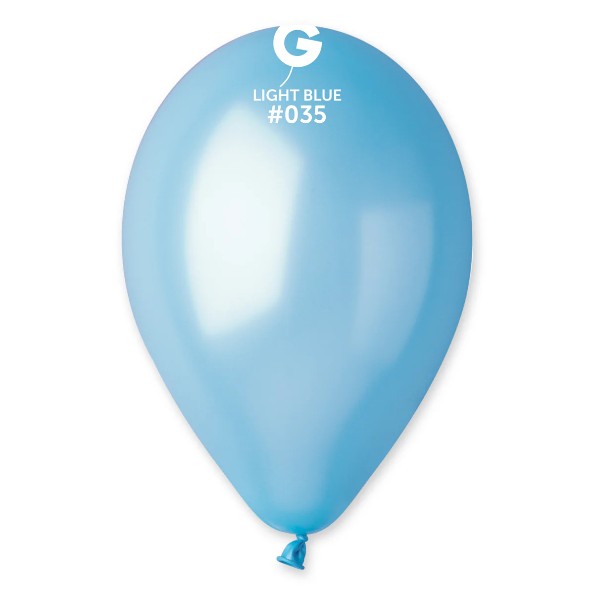 12" Gemar Latex Balloons (Bag of 50) Metallic Light Blue