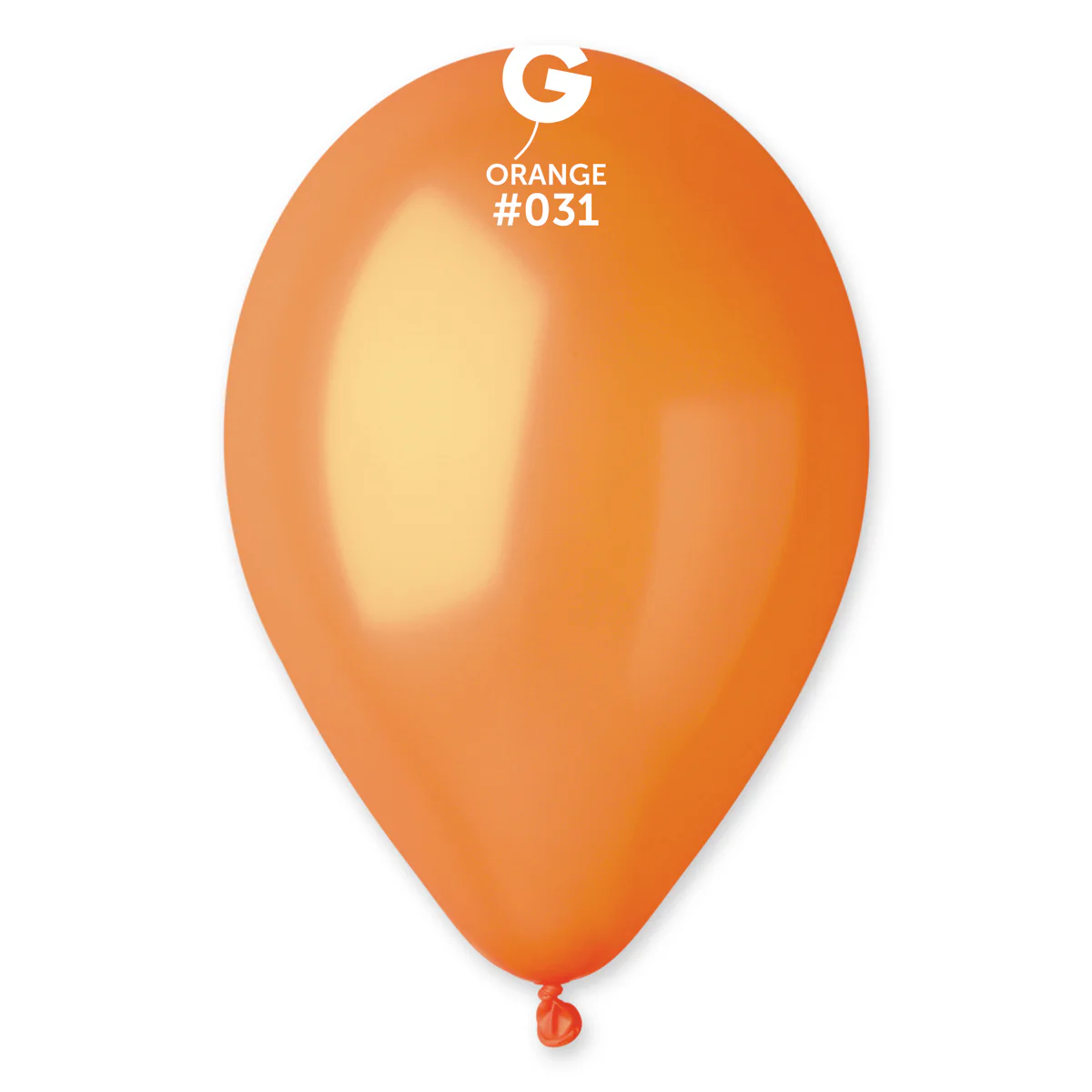 12" Gemar Latex Balloons (Bag of 50) Metallic Orange