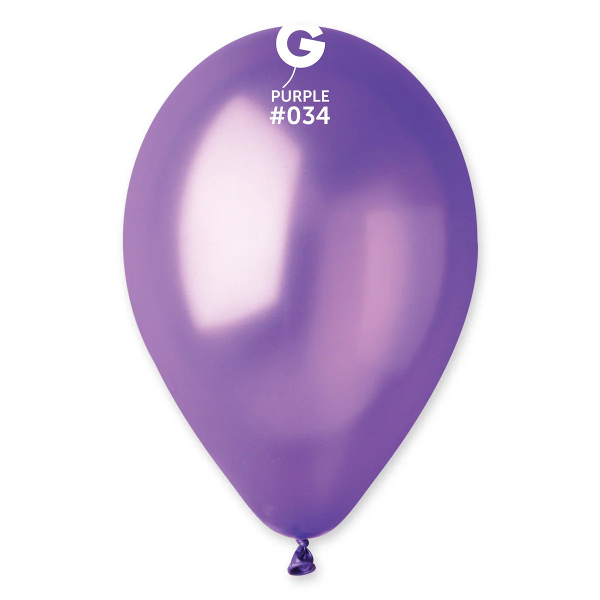 12" Gemar Latex Balloons (Bag of 50) Metallic Purple