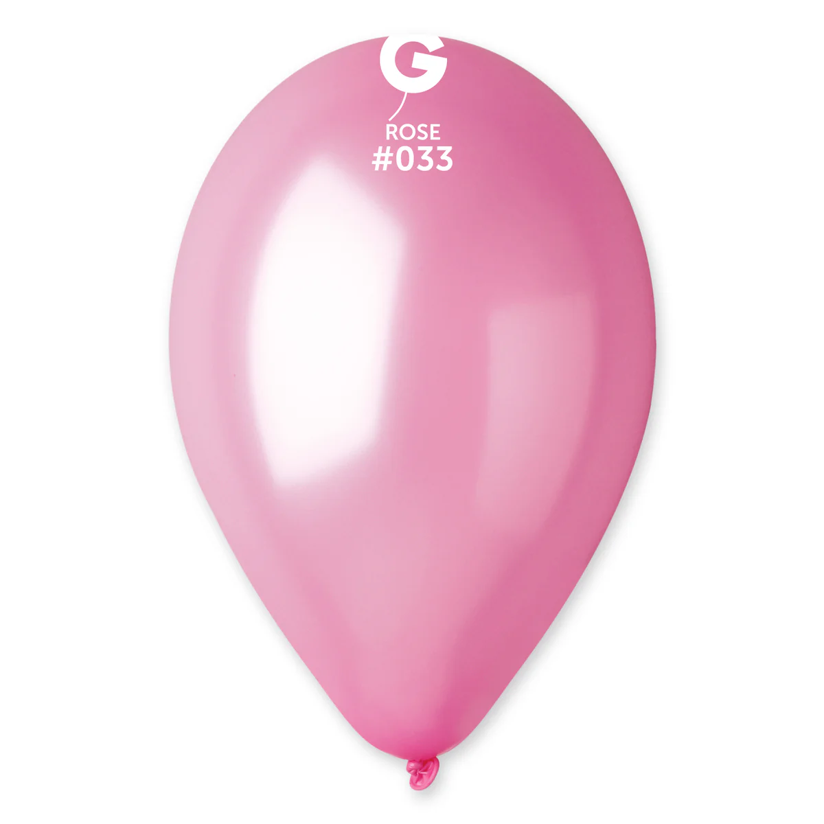 12" Gemar Latex Balloons (Bag of 50) Metallic Rose