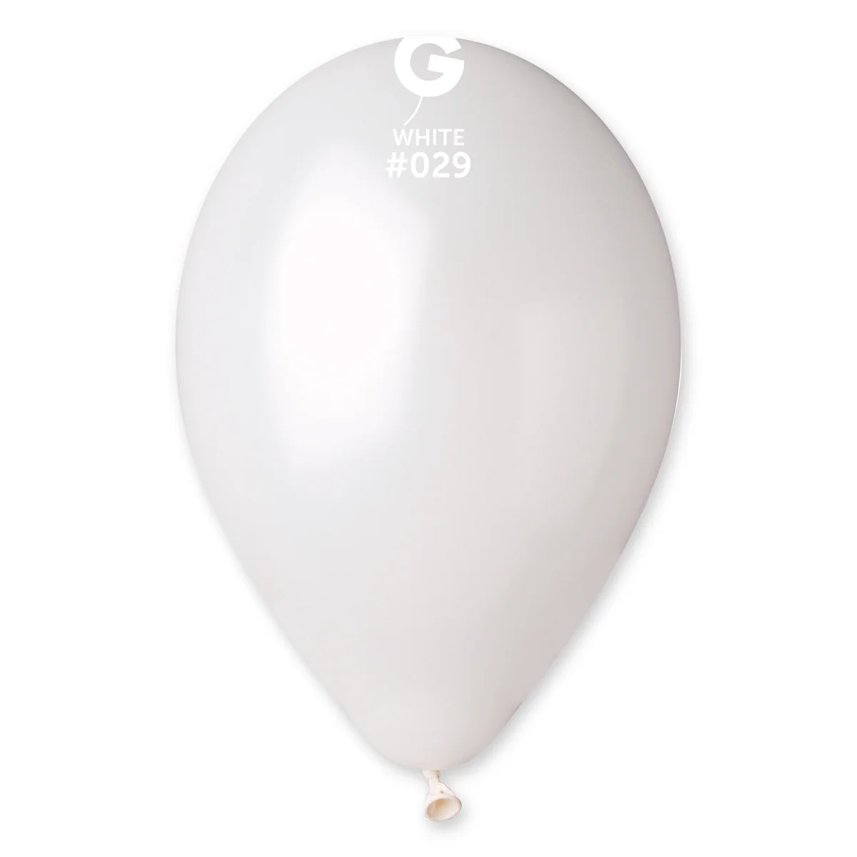 12" Gemar Latex Balloons (Bag of 50) Metallic White