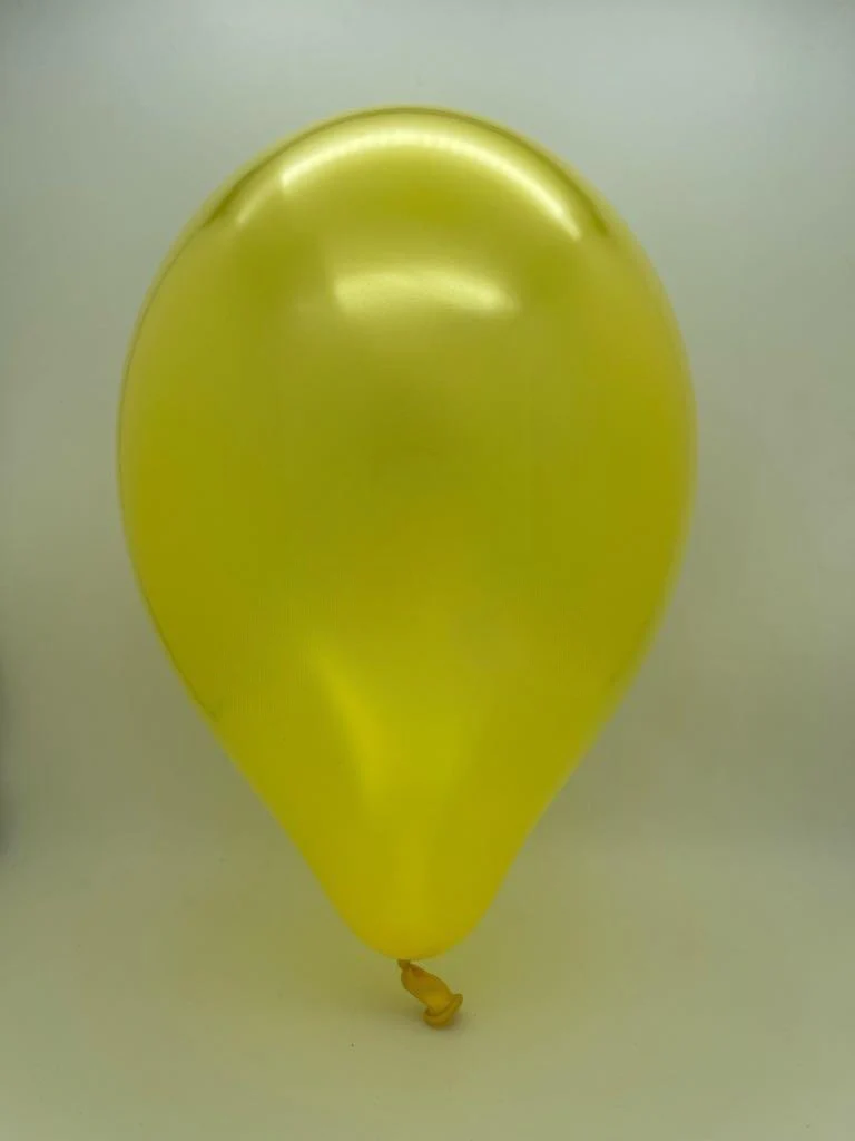12" Gemar Latex Balloons (Bag of 50) Metallic Yellow - Image 2