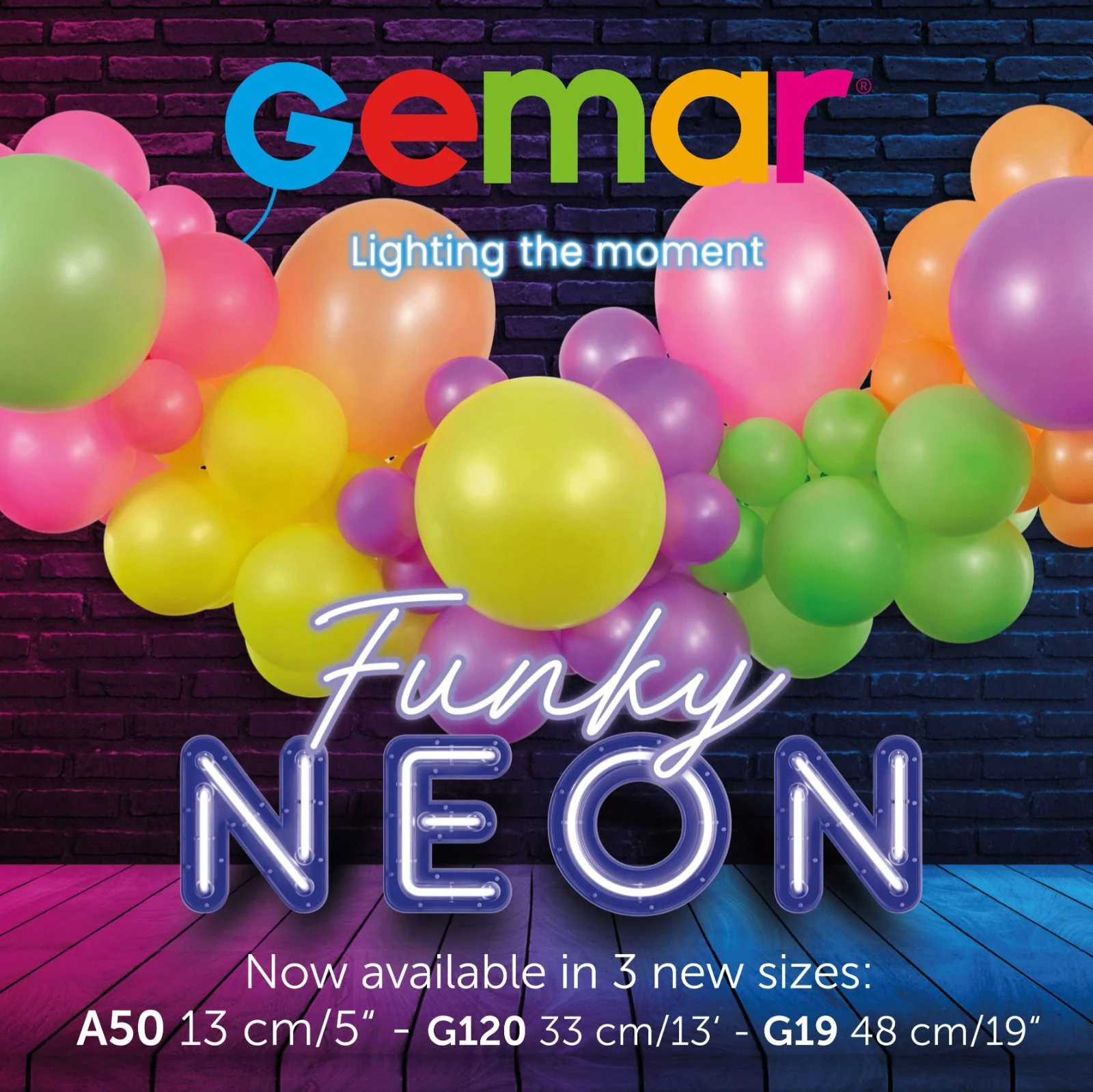 12" Gemar Latex Balloons (Bag of 50) Neon Balloons Neon Yellow - Image 3
