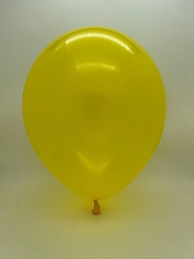 12" Kalisan Latex Balloons Crystal Yellow (50 Per Bag) - Image 2