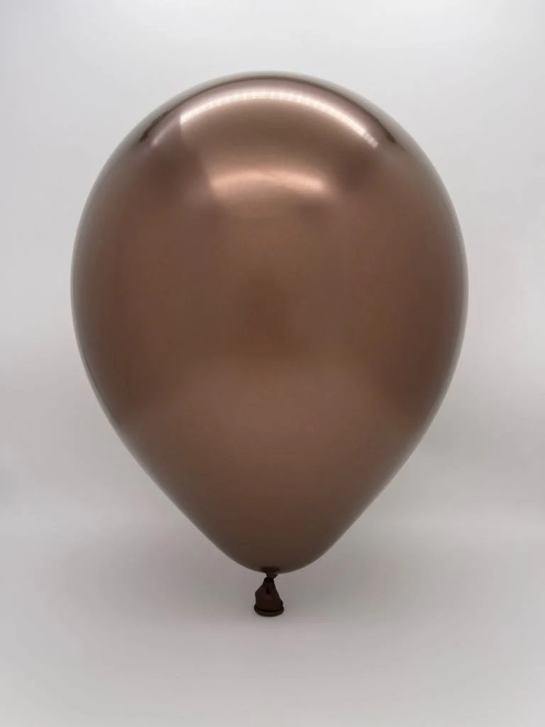 12" Kalisan Latex Balloons Mirror Chocolate Brown (50 Per Bag) - Image 2