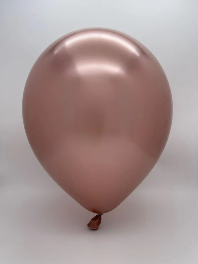12" Kalisan Latex Balloons Mirror Rose Gold (50 Per Bag) - Image 2