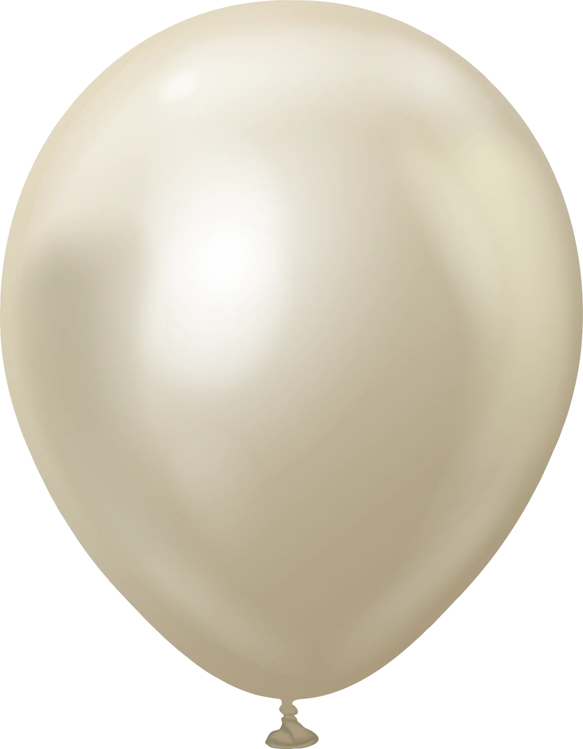 12" Kalisan Latex Balloons Mirror White Gold (50 Per Bag)