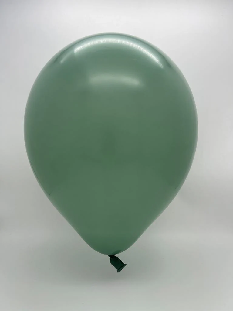 12" Kalisan Latex Balloons Retro Sage (50 Per Bag) - Image 2