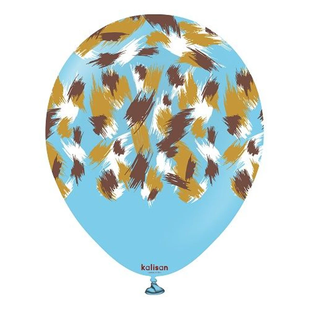 12" Kalisan Latex Balloons Printed Safari Savanna Baby Blue (25 Count)