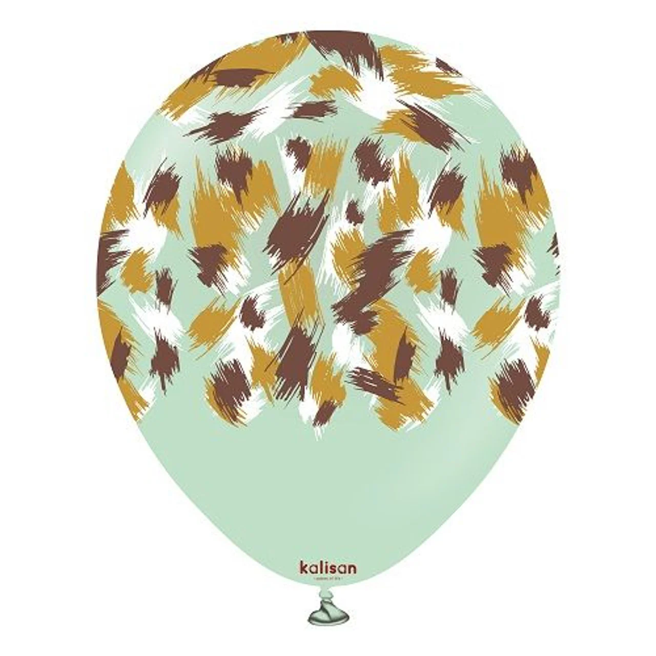 12" Kalisan Latex Balloons Printed Safari Savanna Macaron Green (25 Count)