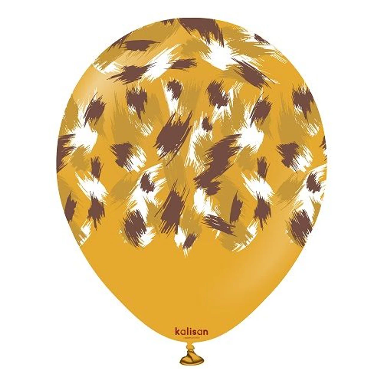 12" Kalisan Latex Balloons Printed Safari Savanna Mustard (25 Count)