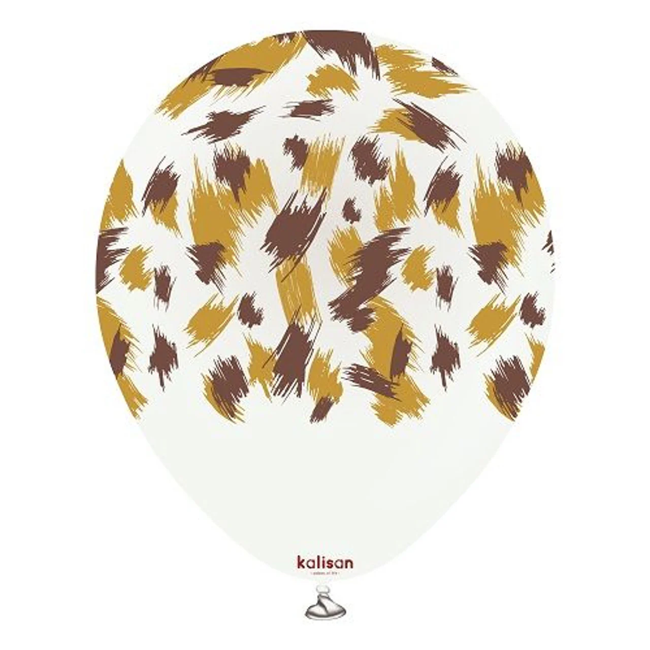 12" Kalisan Latex Balloons Printed Safari Savanna White (25 Count)