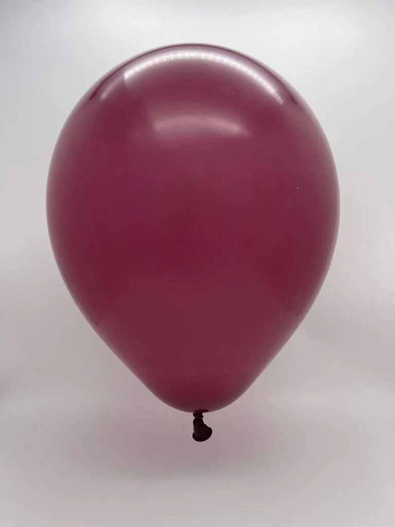 12" Kalisan Latex Balloons Standard Burgundy (50 Per Bag) - Image 2