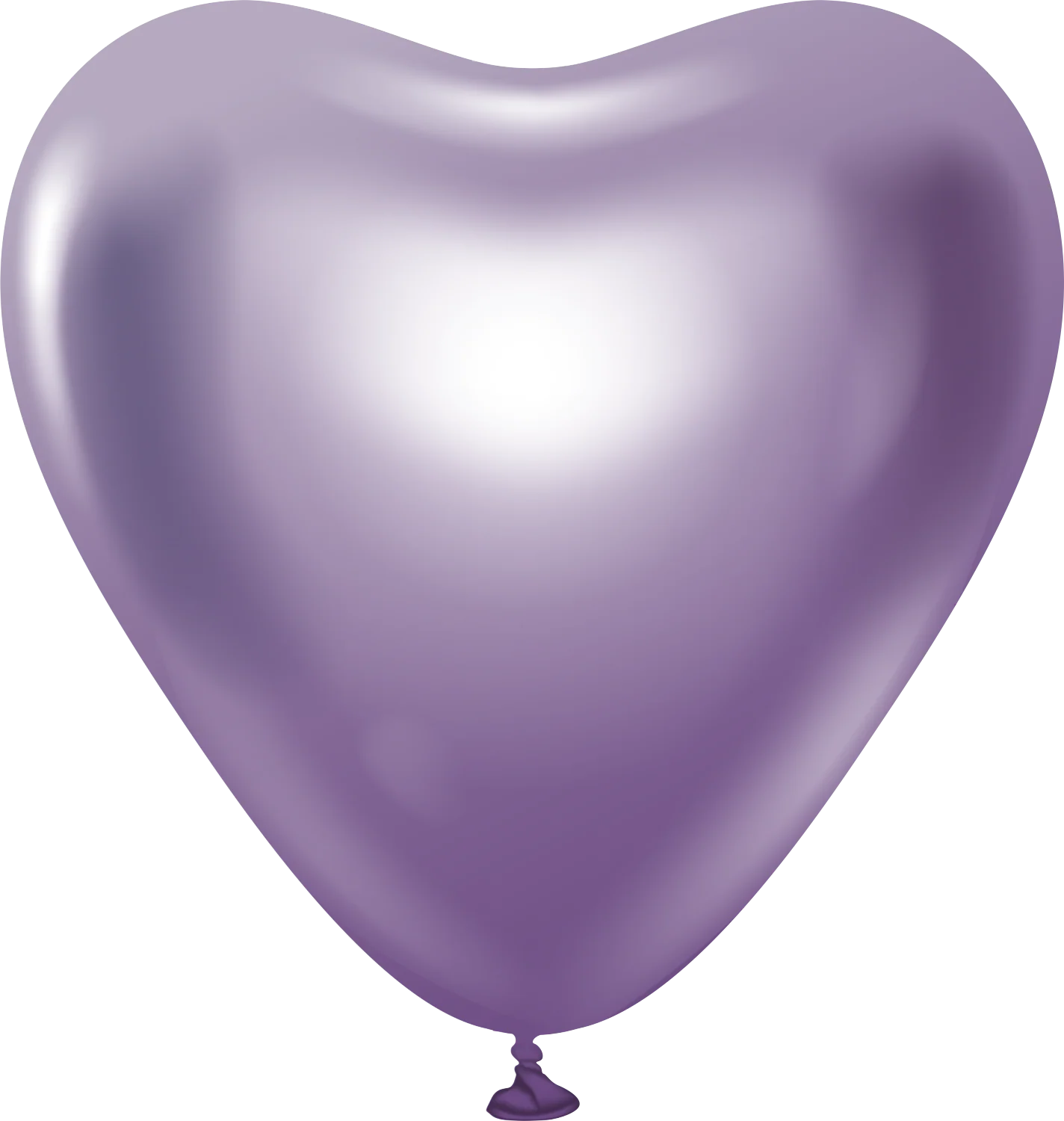 12" Kalisan Latex Heart Balloons Mirror Violet (50 Per Bag)