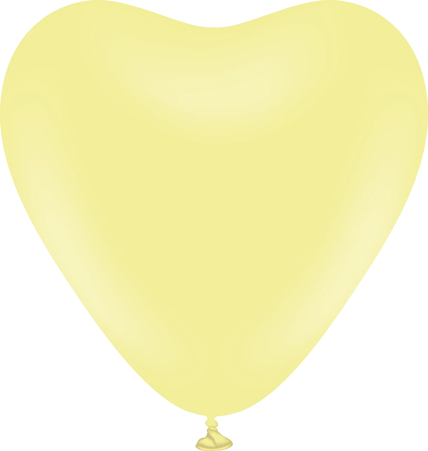 12" Kalisan Latex Heart Balloons Pastel Matte Macaron Yellow (50 Per Bag)