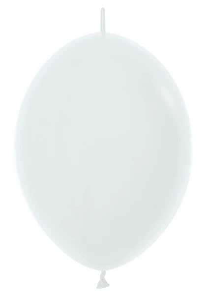 12" Link-O-Loon (50 Per Bag) Fashion White Sempertex/Betallatex Latex Balloons