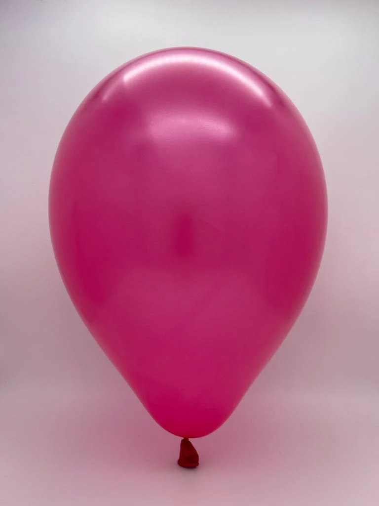 12" Metallic Magenta Decomex Latex Balloons (100 Per Bag) - Image 2