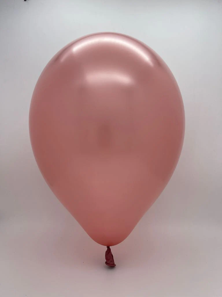 12" Metallic Rose Pink Decomex Latex Balloons (100 Per Bag) - Image 2