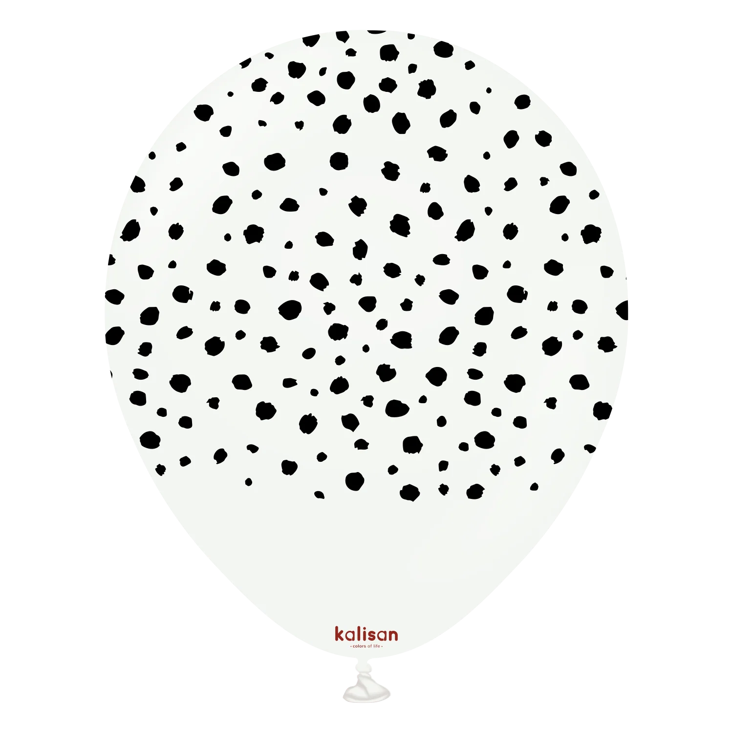 12" Safari Cheetah White Printed Kalisan Latex Balloons (25 Per Bag)