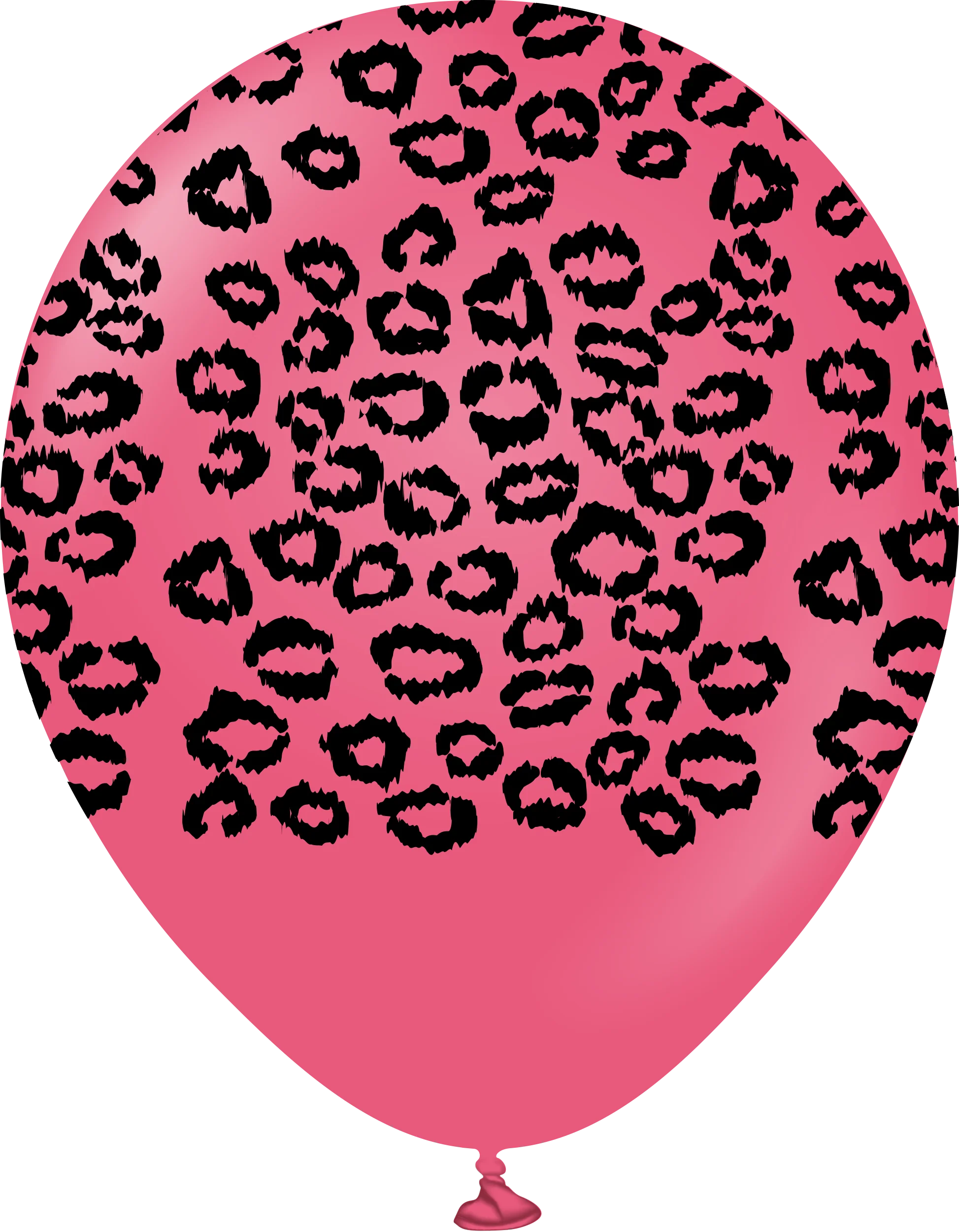 12" Safari Leopard Printed Fucshia Retro Kalisan Latex Balloons (25 Per Bag)