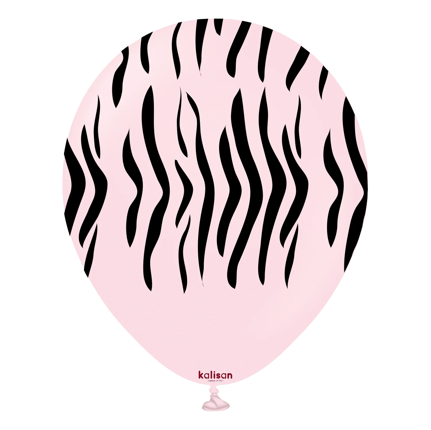 12" Safari Tiger Light Pink Printed Kalisan Latex Balloons (25 Per Bag)