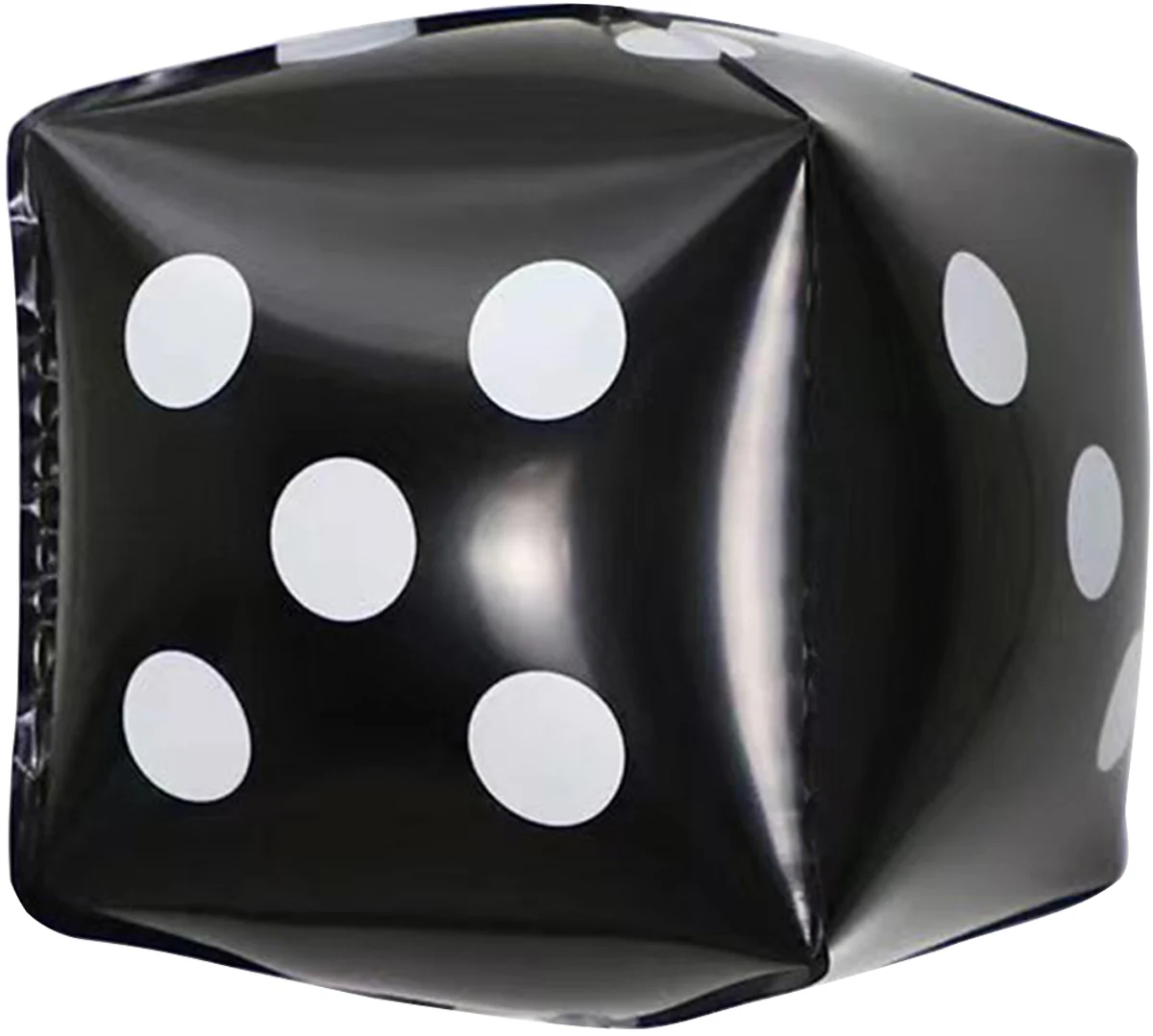12" Airfill Only Black Dice Casino Foil Balloon
