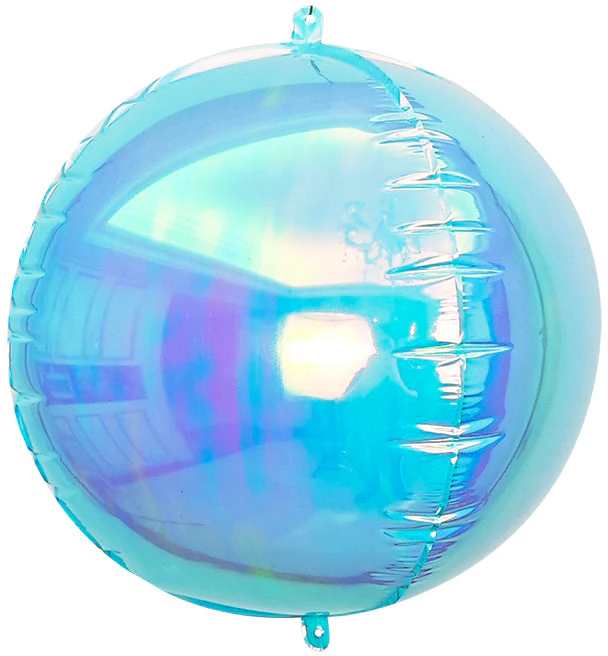 12" Airfill Balloon Pearl Lustrous Iridescent Blue *Do not Over Inflate. Inflates with wrinkles.*