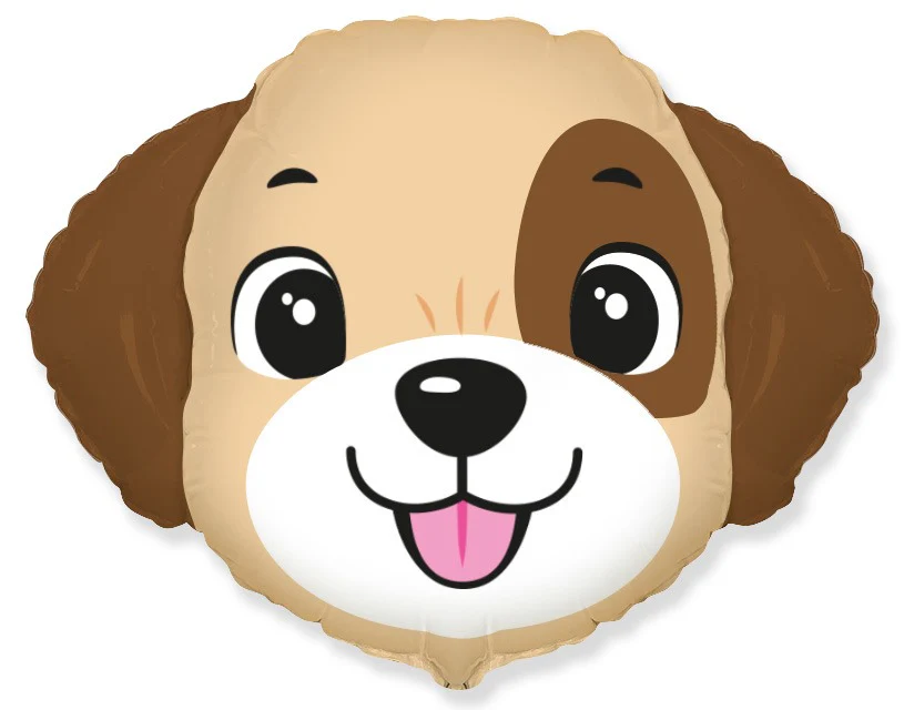 12" Airfill Only (Sticks Sold Separately) Dog Head Mini Foil Balloon