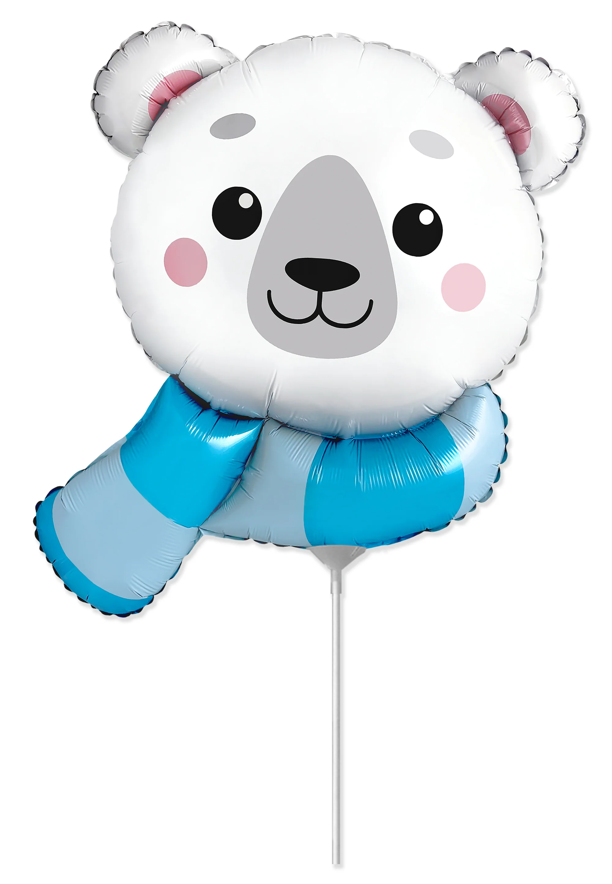 12" Airfill Only Polar Bear Foil Balloon