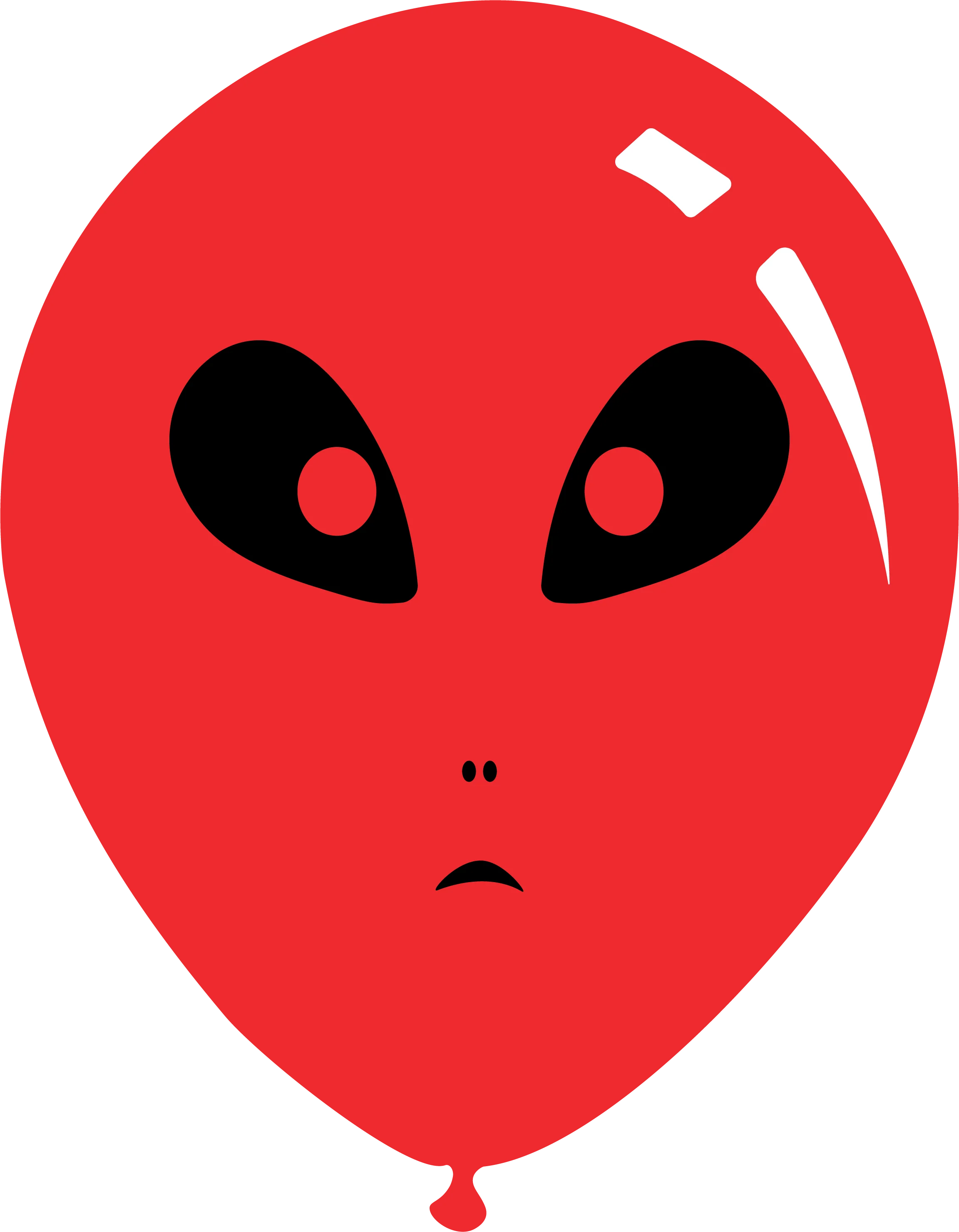 12" Alien Printed Single Sided Latex Balloon (25 Per Bag) Decomex Red
