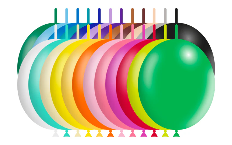 12'' Balloonia Brand Professional Line Latex Balloons Decolink Standard Assorted (50 Per Bag)