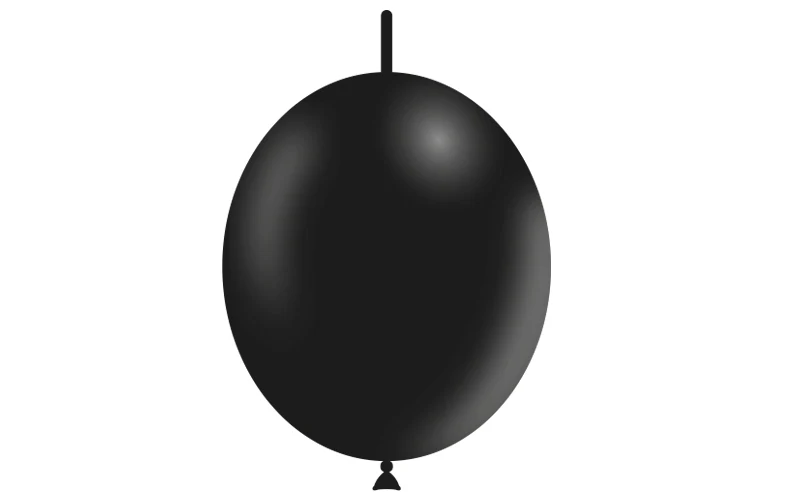 12'' Balloonia Brand Professional Line Latex Balloons Decolink Standard Black (50 Per Bag) - Image 3