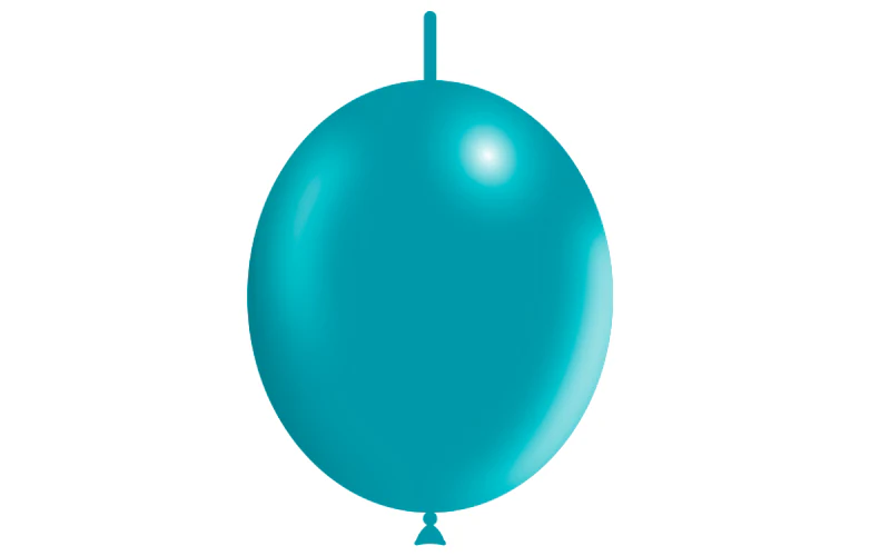 12'' Balloonia Brand Professional Line Latex Balloons Decolink Standard Turquoise (50 Per Bag) - Image 3