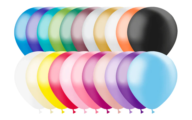 12'' Balloonia Latex Balloons Professional Line Metallic Assorted (50 Per Bag) - Image 2