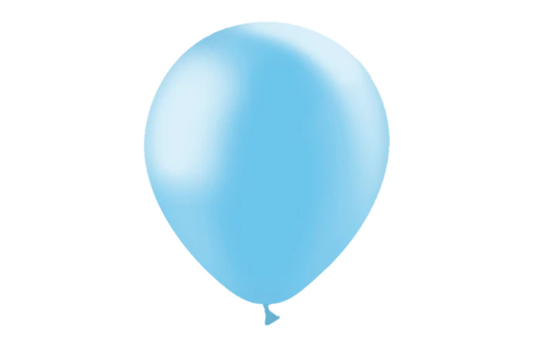 12'' Balloonia Latex Balloons Professional Line Metallic Sky Blue (50 Per Bag) - Image 3