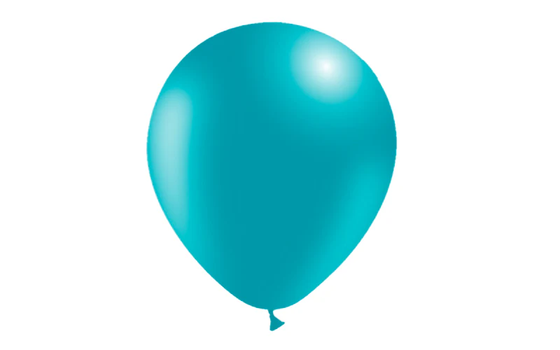 12'' Balloonia Latex Balloons Professional Line Standard Turquoise (50 Per Bag) - Image 3
