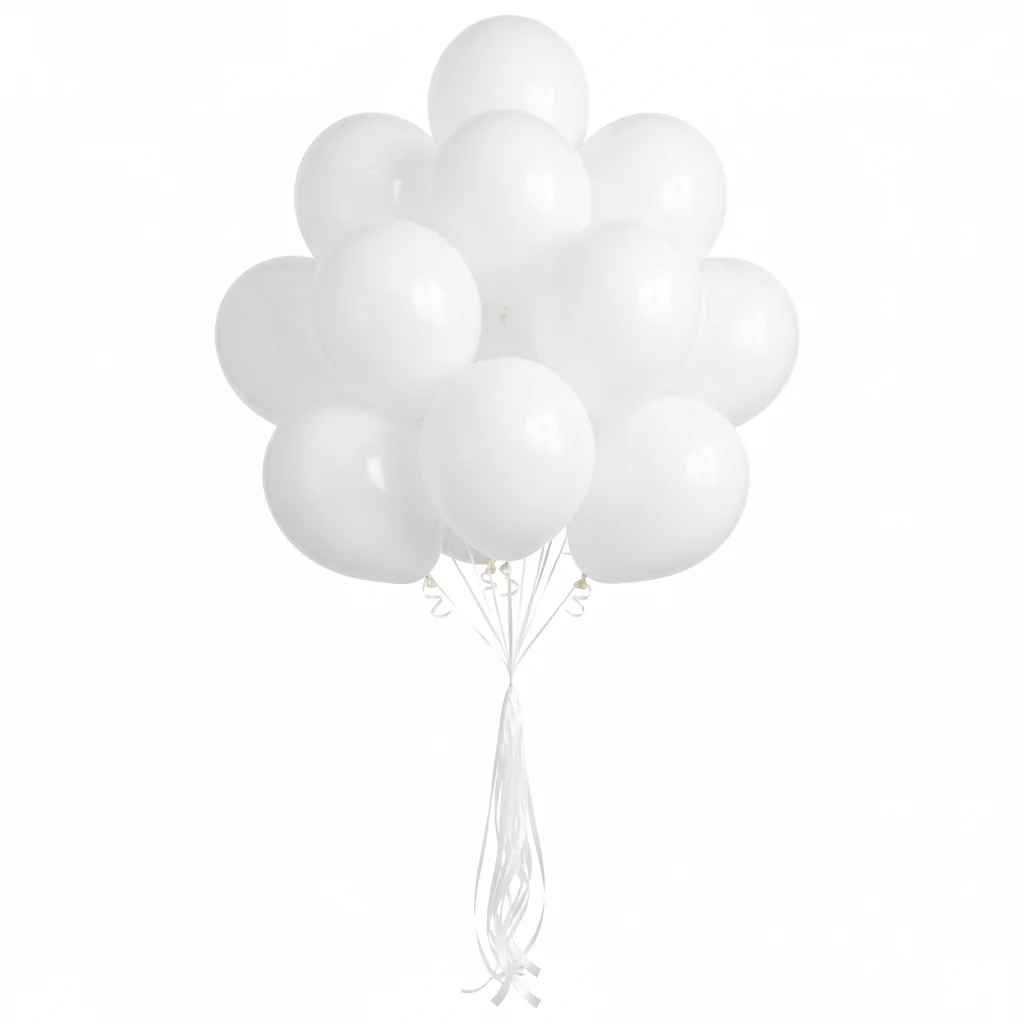 12'' Balloonia Latex Balloons Professional Line Standard White (50 Per Bag) - Image 4