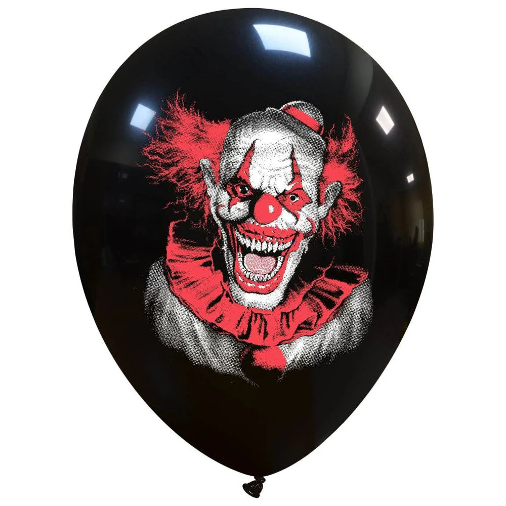 12" Clown Single Sided (25 Per Bag) Cattex Brand Printed Latex Balloons