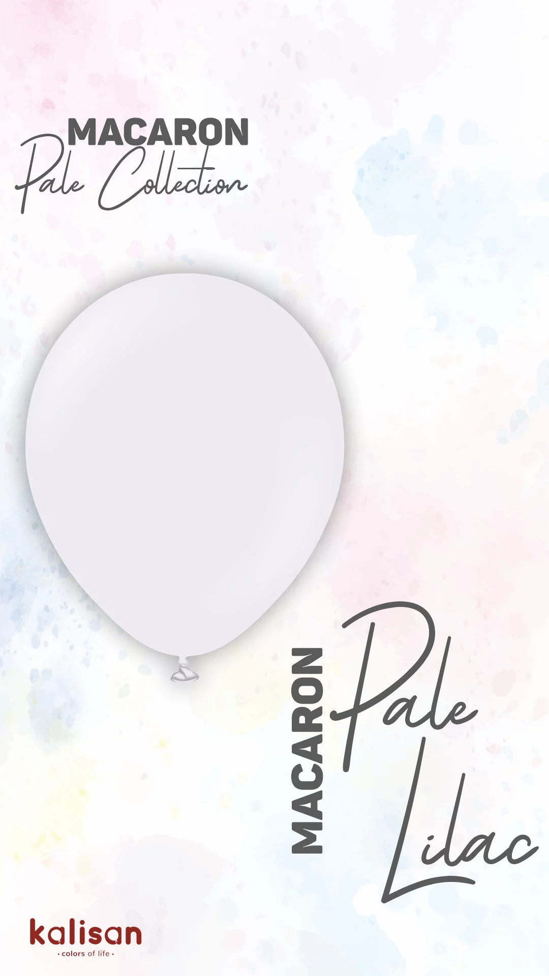 12" ** (Discontinued Old Shade) ** Kalisan Latex Balloons Standard Macaron Pale Lilac (50 Per Bag) - Image 9