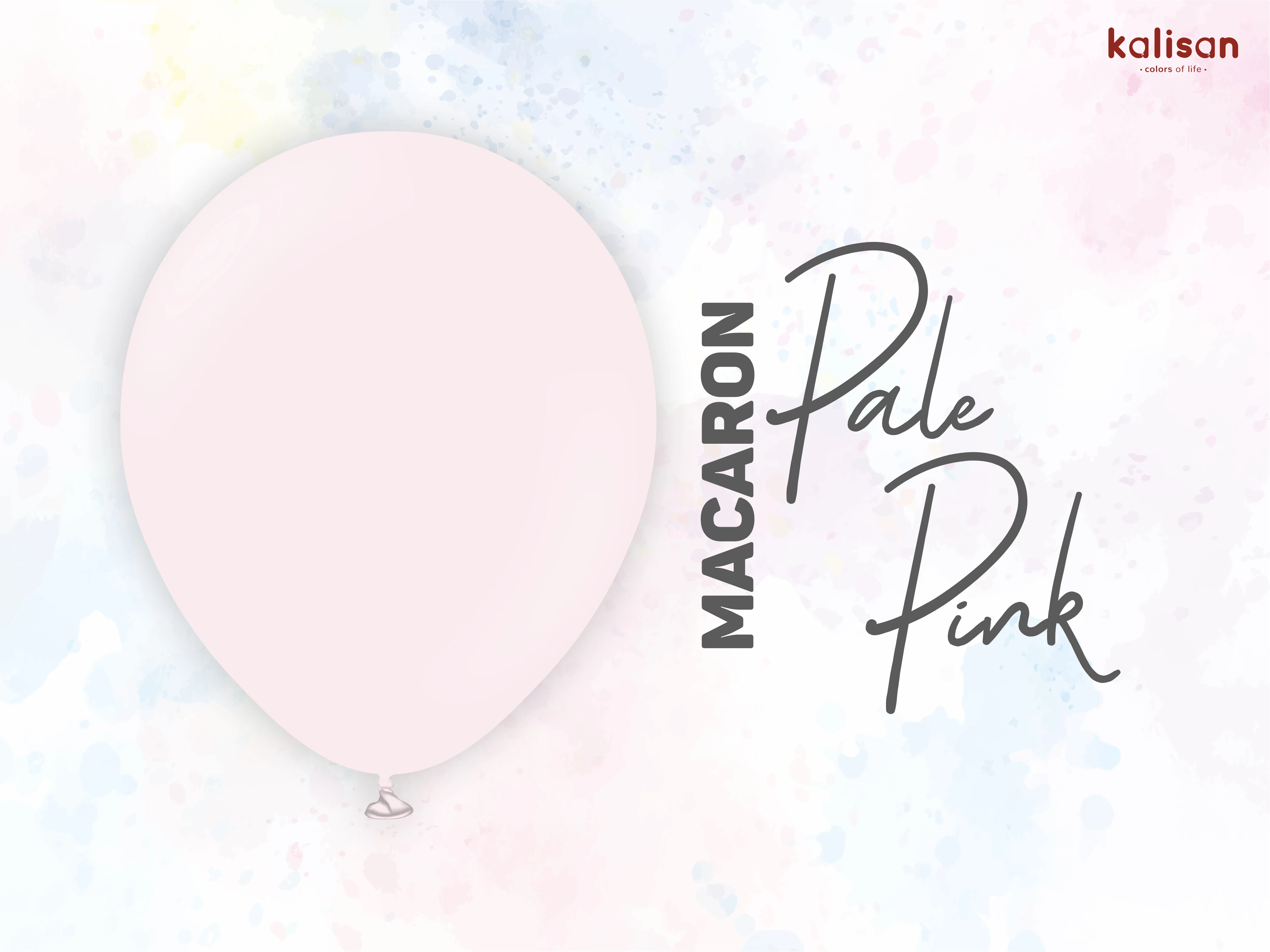 12" Kalisan Latex Balloons Standard Macaron Pale Pink (50 Per Bag) - Image 4
