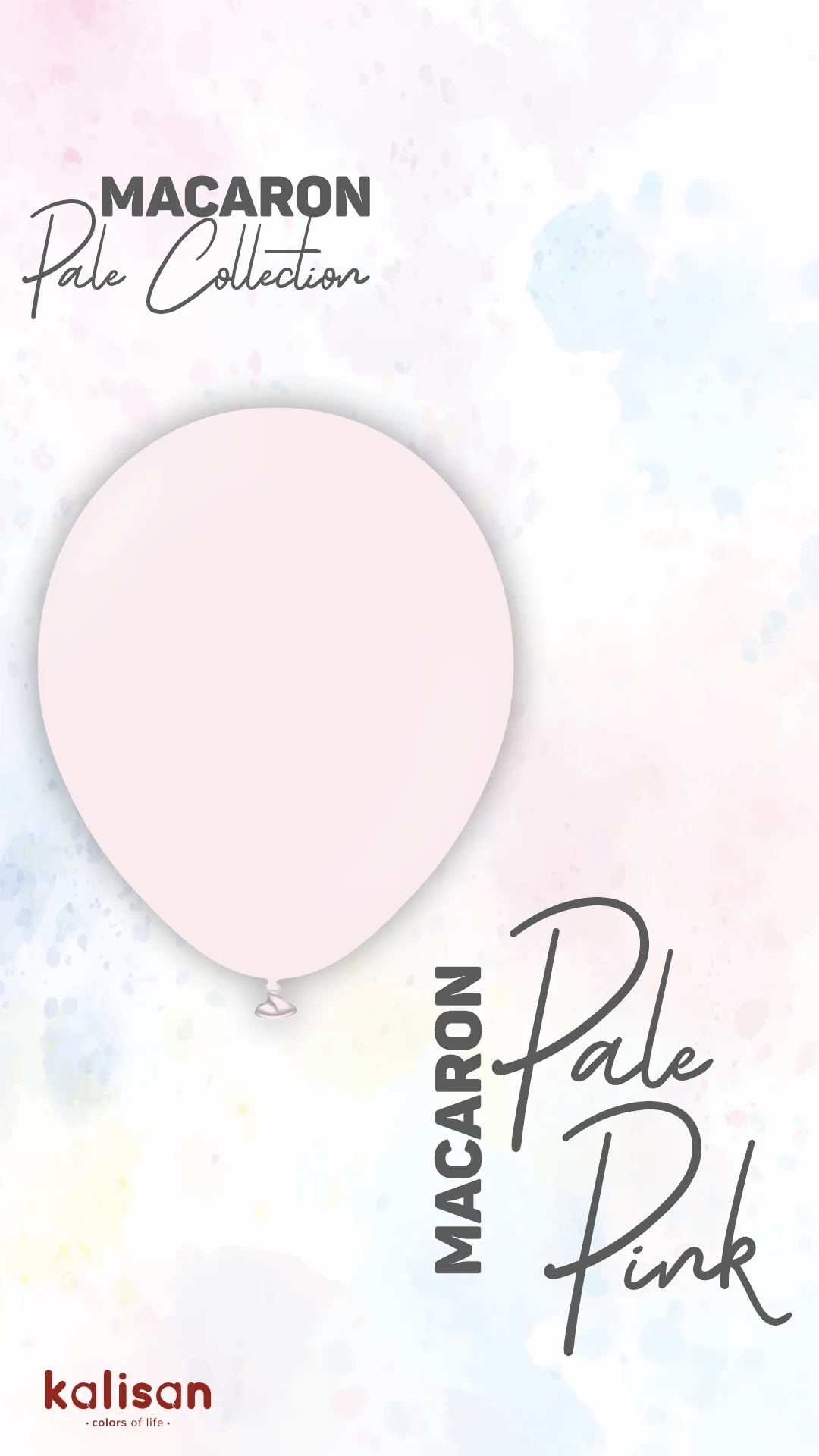 12" Kalisan Latex Balloons Standard Macaron Pale Pink (50 Per Bag) - Image 5