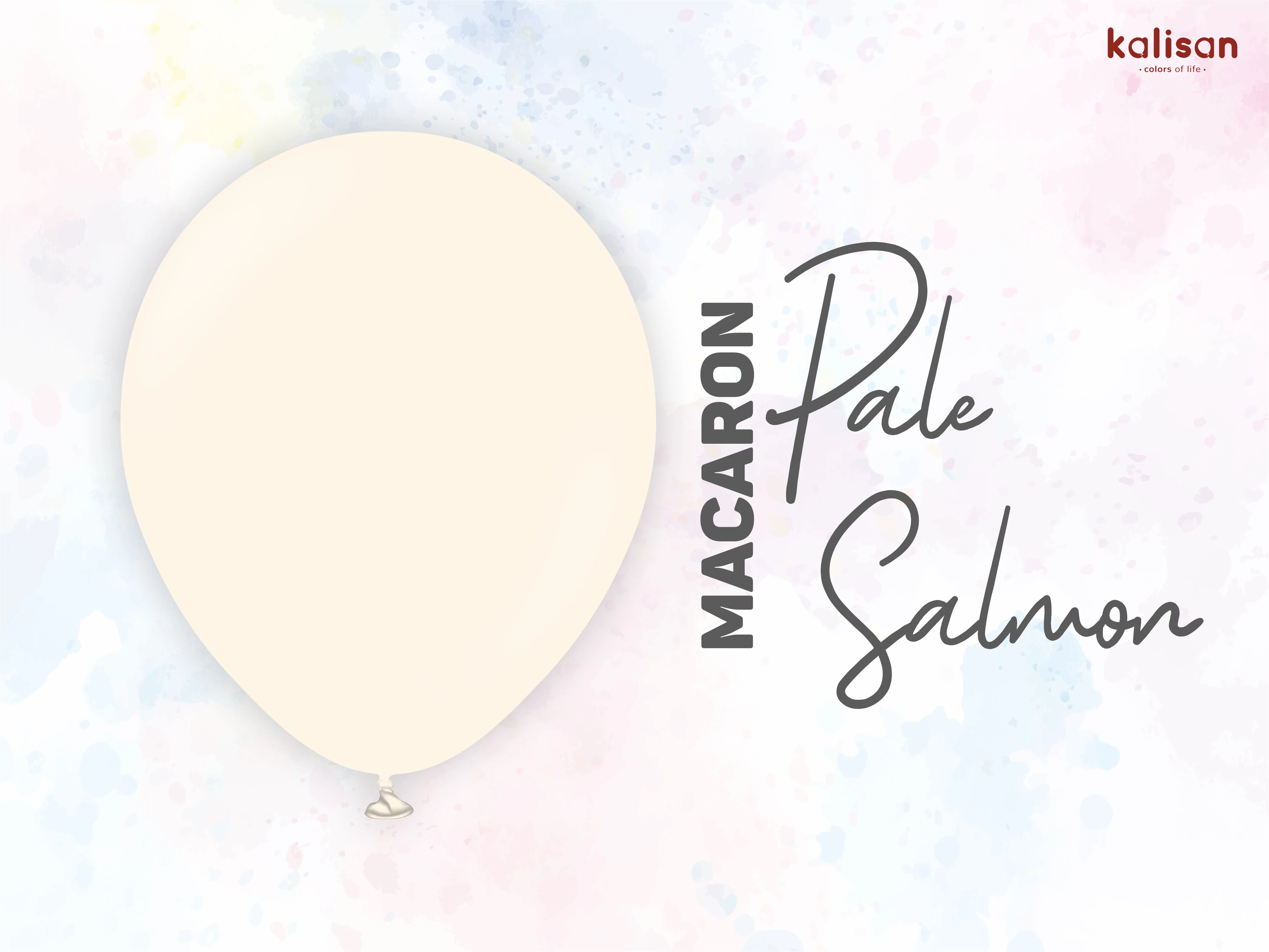 12" Kalisan Latex Balloons Standard Macaron Pale Salmon (50 Per Bag) - Image 4