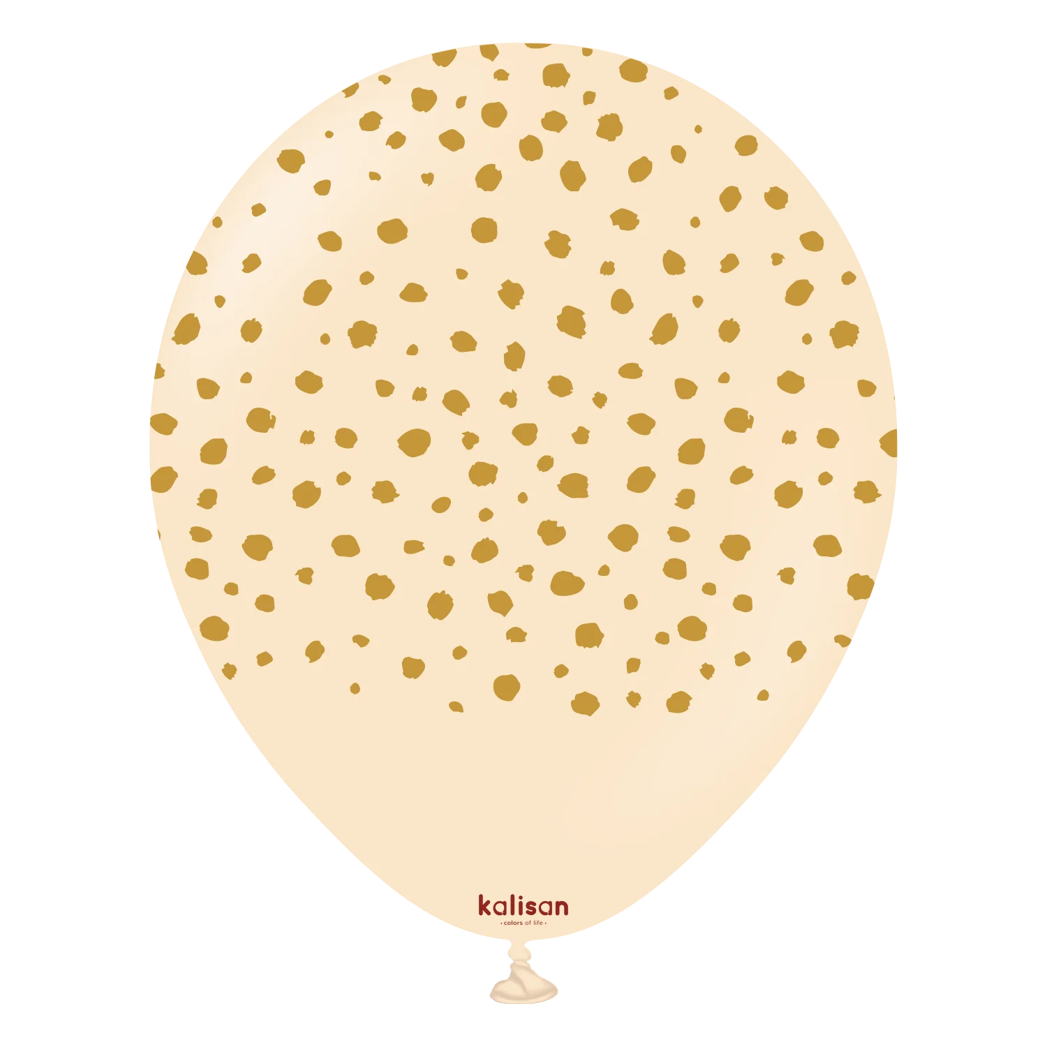 12" Kalisan Printed Cheetah Blush (Print Color: Gold) (25 Per Bag) Latex Balloons