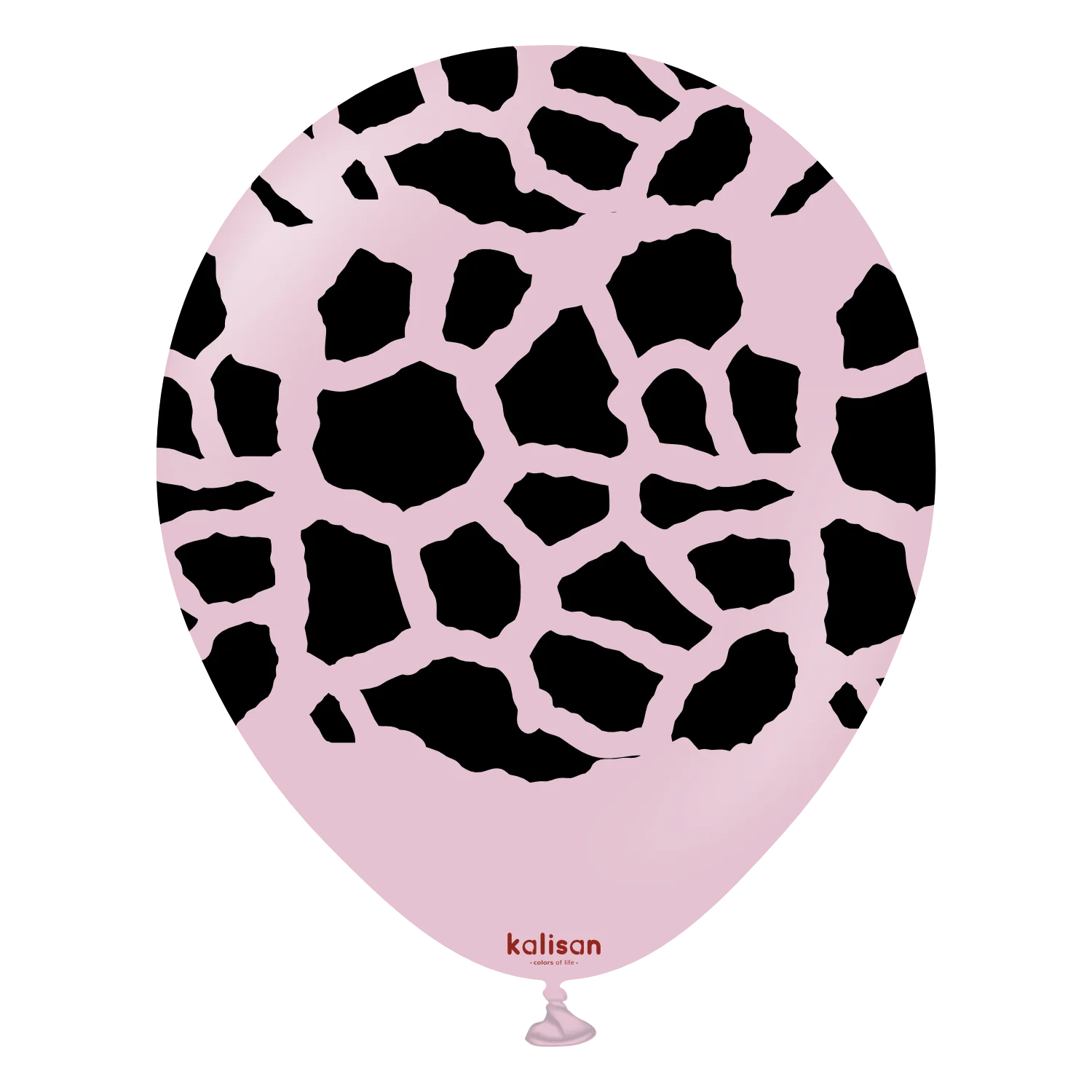 12" Kalisan Printed Giraffe Dusty Rose (Print Color: Black) (25 Per Bag) Latex Balloons