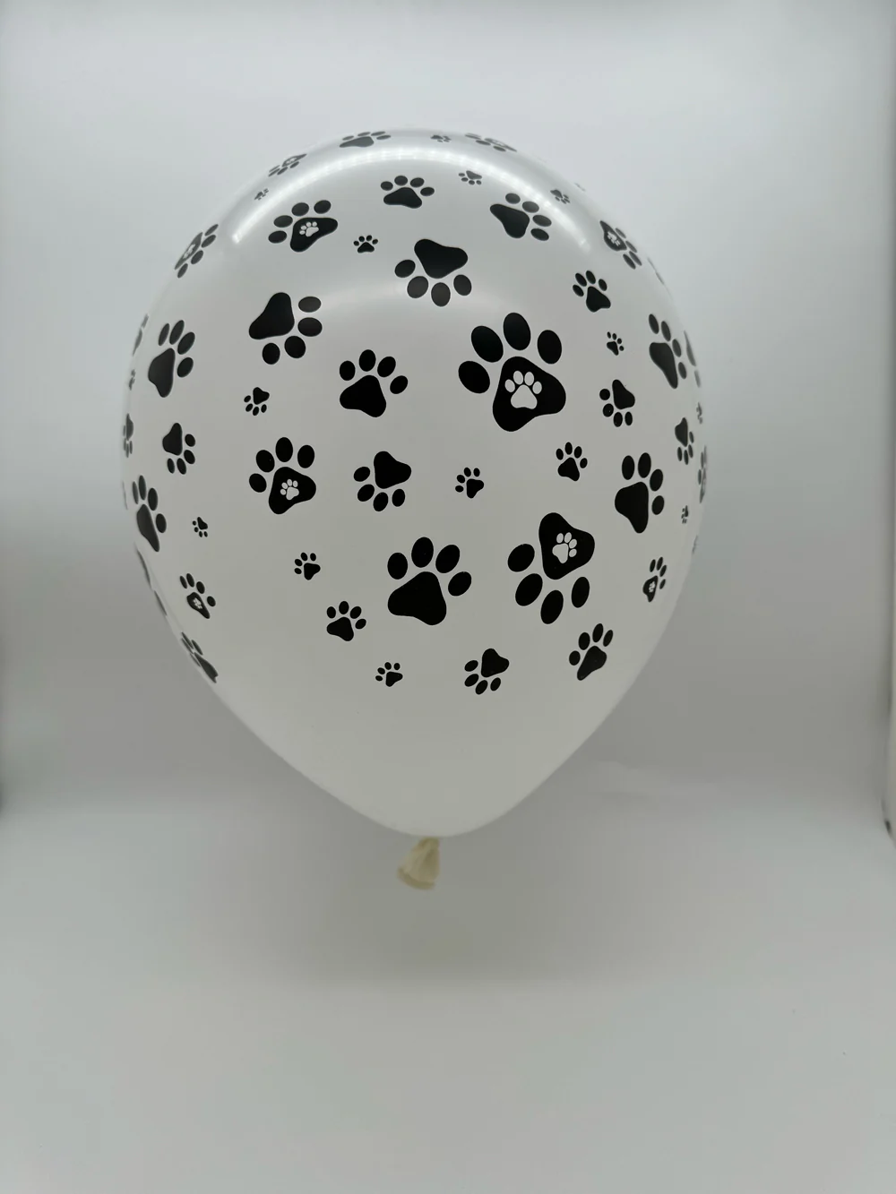 12" Latex Balloons All Around (25 Per Bag) Paw Print Decomex White